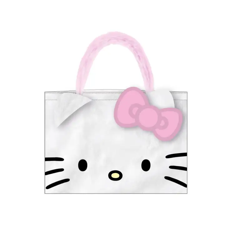 HELLO KITTY - Pluszowa torba na zakupy - 37x30x8cm