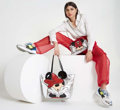 DISNEY - Torba na ramię Silver Minnie 'Danielle Nicole'