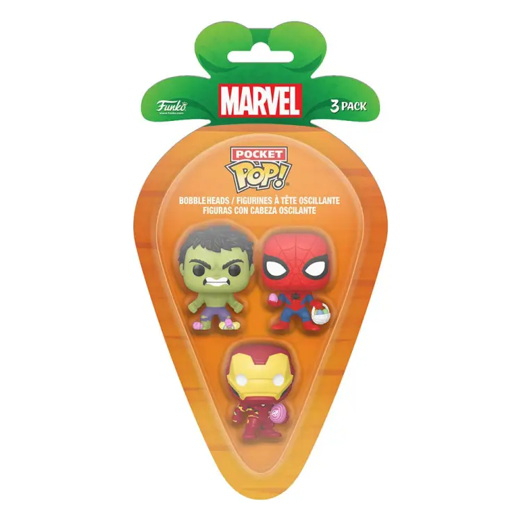 Pocket POP! 3pack - Marvel Hulk Spider-Man Iron-Man - Marchewka