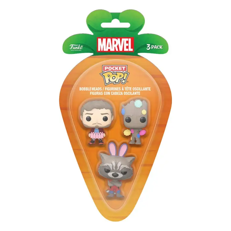 Pocket POP! 3pack - Marvel Guardians of the Galaxy - Star-Lord, Groot, Rocket - Marchewka