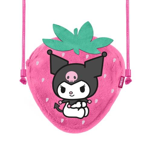 KUROMI - Strawberry - Mini futrzana torba na ramię '20x15x6cm'