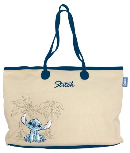 STITCH - Ohana & Blue - Duża płócienna torba - 37x27x16cm