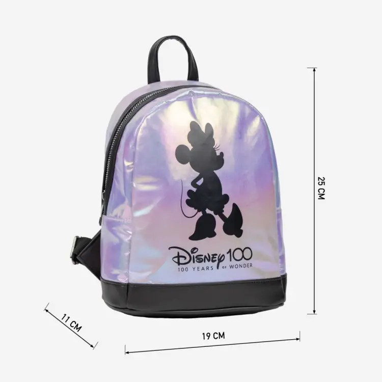 DISNEY 100 Years - Minnie - Mini plecak z perłowej sztucznej skóry