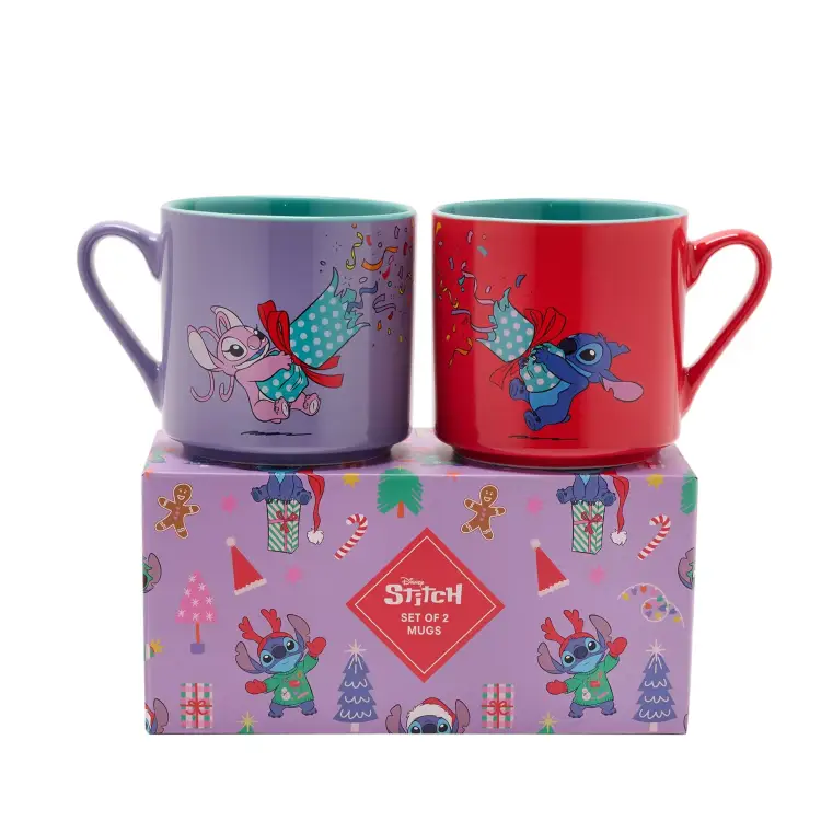STITCH & ANGEL - Merry Everything - Zestaw 2 kolorowych kubków