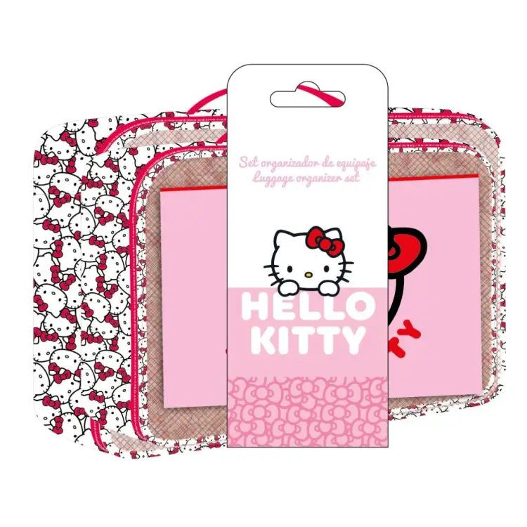 HELLO KITTY - Zestaw walizek podróżnych 3w1