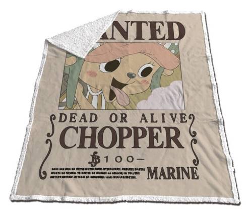 ONE PIECE - Koc Sherpa 130x170cm - Chopper "Dead or Alive"