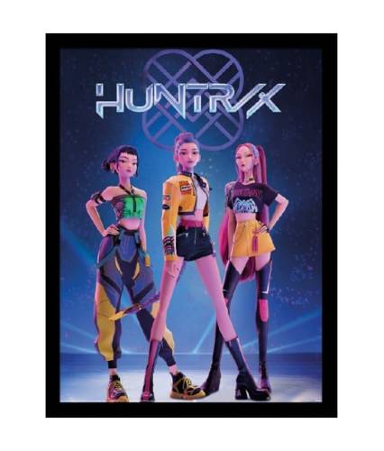 K-POP DEMON HUNTERS - Huntrix - nadruk kolekcjonerski 45x35cm
