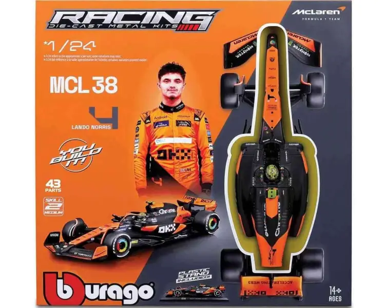 FORMULA 1 - F1 Mclaren Mcl38 Lando Norris - Zestaw modelarski 1/24