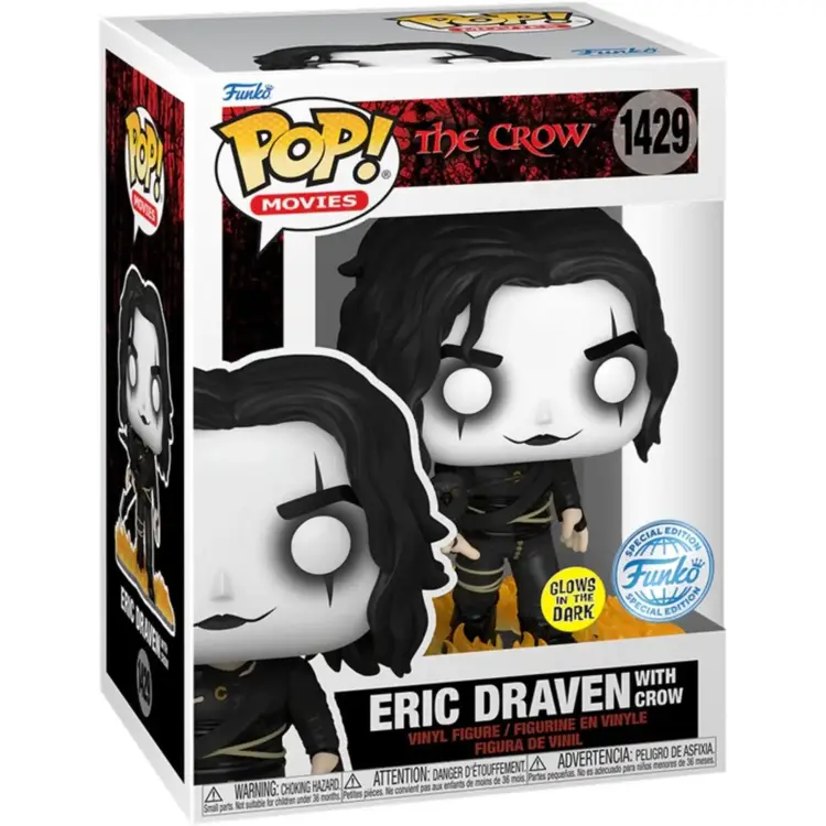Funko POP! The Crow - Eric Draven with Crow (GITD) #1429 (Exclusive)