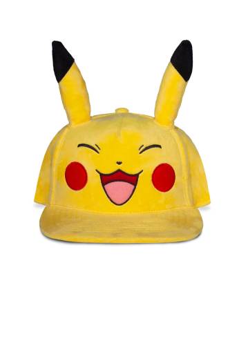 POKEMON - Pikachu Niezwykle Szczęśliwy - Pluszowa czapka nowość