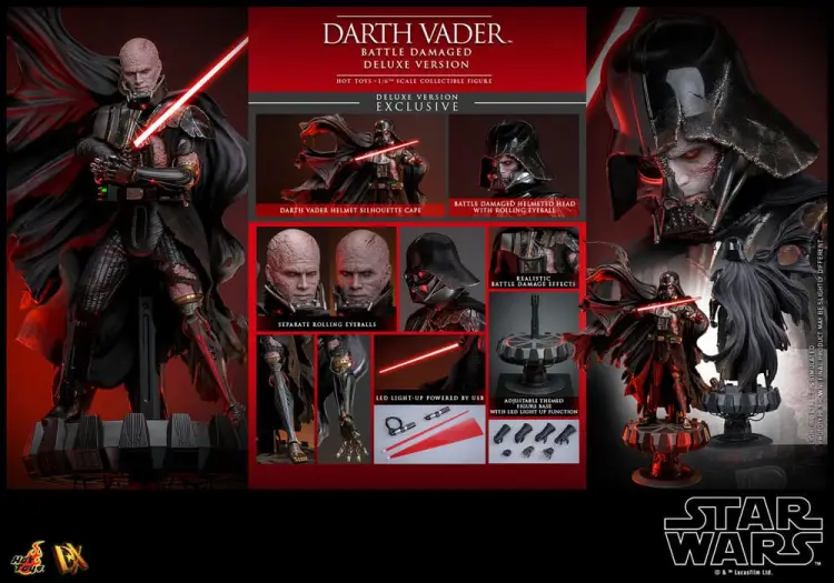 STAR WARS - Dark Vader (Battle Damaged) - Figurka Deluxe 1/6 35cm