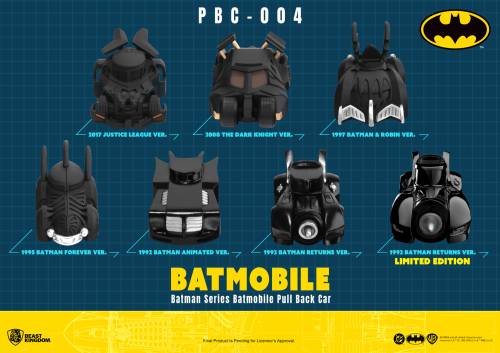 DC - Batman seria Batmobile Pull Back Car - Zestaw 6 figurek Blind Box 5cm