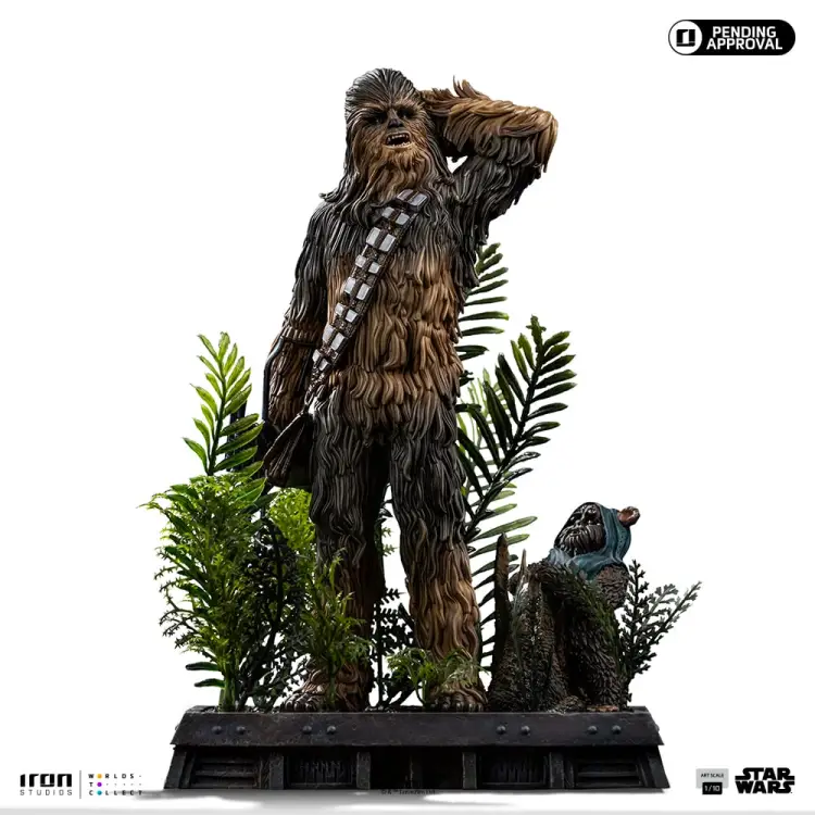 STAR WARS VI - Chewbacca & Tokkat - Statuetka artystyczna w skali 1/10 22,4 cm