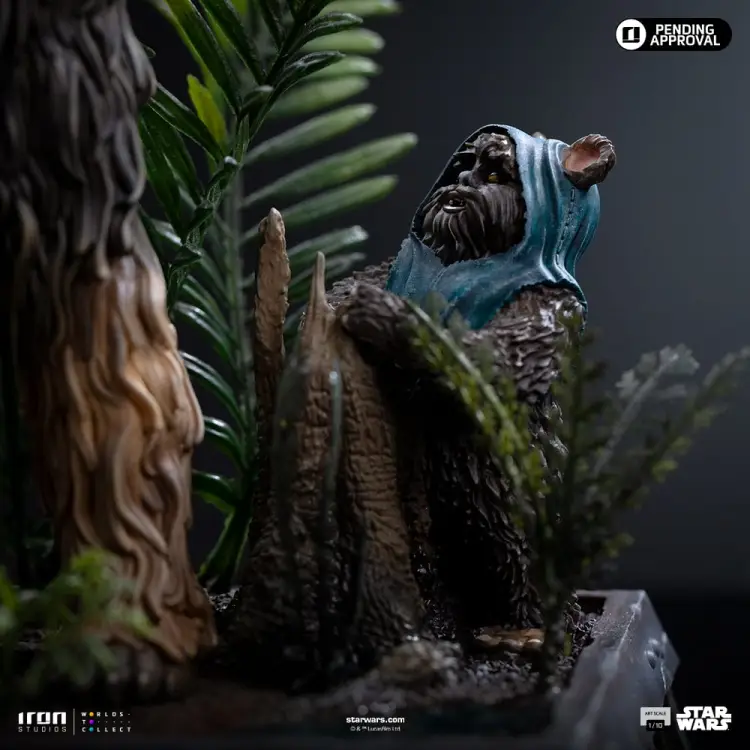 STAR WARS VI - Chewbacca & Tokkat - Statuetka artystyczna w skali 1/10 22,4 cm
