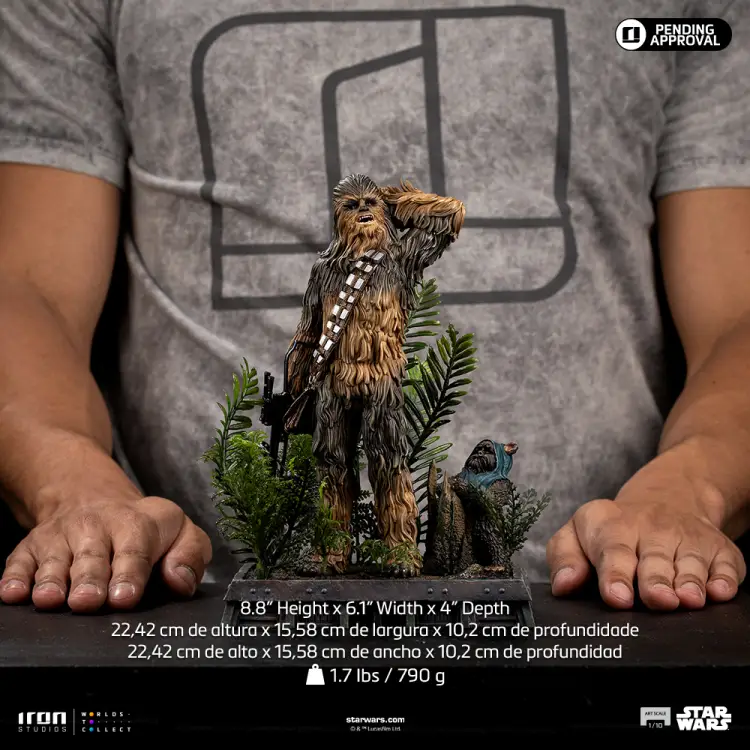 STAR WARS VI - Chewbacca & Tokkat - Statuetka artystyczna w skali 1/10 22,4 cm