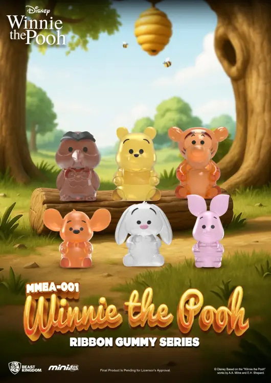 WINNIE THE POOH - Ribbon Gummy Series - Zestaw 24 figurek Blind Box 3,5 cm