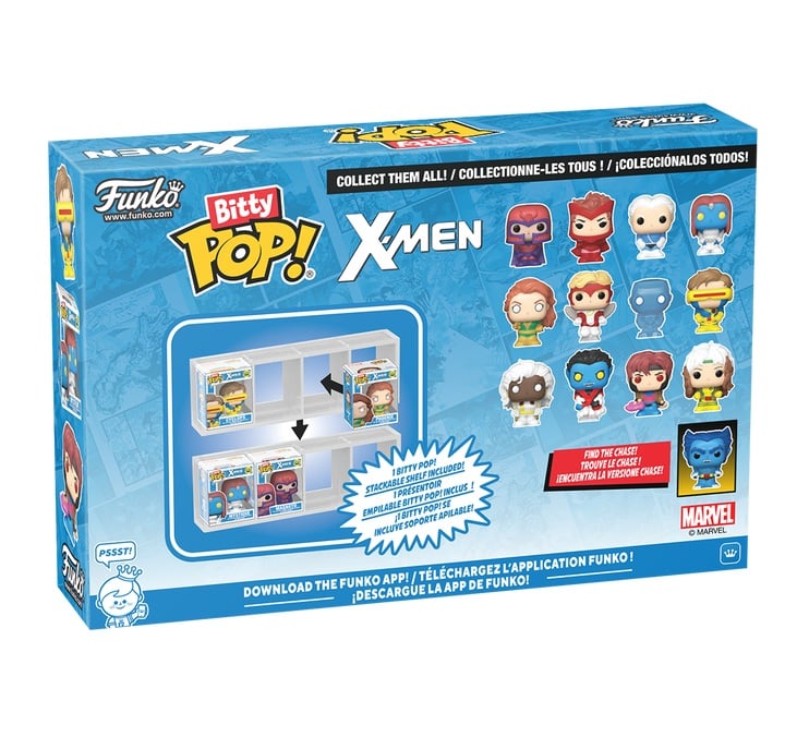 X-MEN - Bitty Pop 4 Pack 2,5 cm - Gambit z pościgiem
