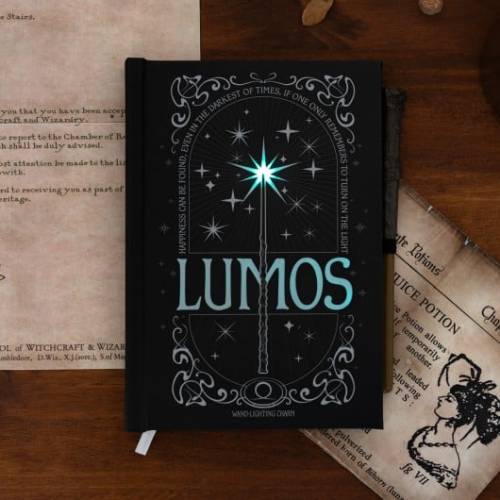 HARRY POTTER - Lomus - Lekki notatnik premium + pióro z różdżką
