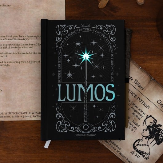 HARRY POTTER - Lomus - Lekki notatnik premium + pióro z różdżką