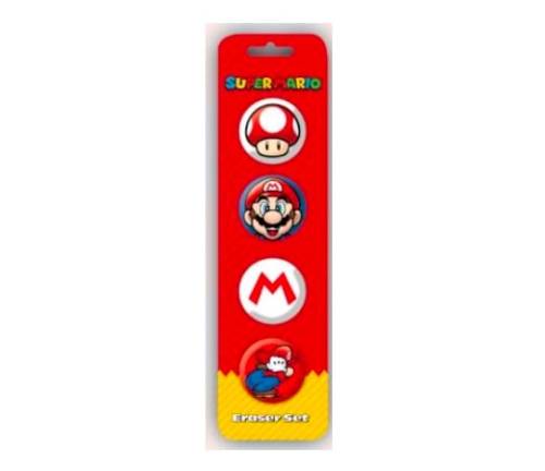 NINTENDO - Super Mario - Zestaw gumek do ścierania
