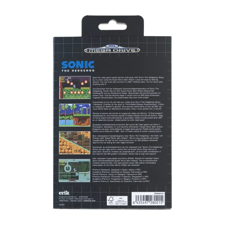 SONIC - Gra wideo - Notatnik Premium - A5