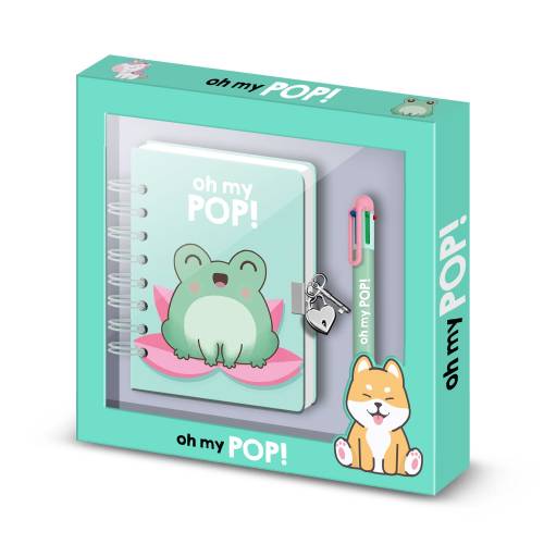 OH MY POP - Froggy - Pudełko upominkowe - Pamiętnik + długopis