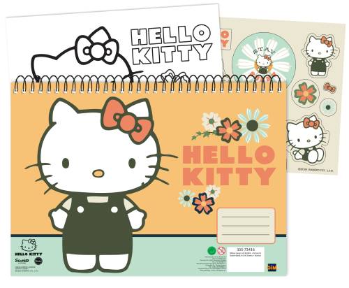 HELLO KITTY - Szkicownik 40 arkuszy + naklejki