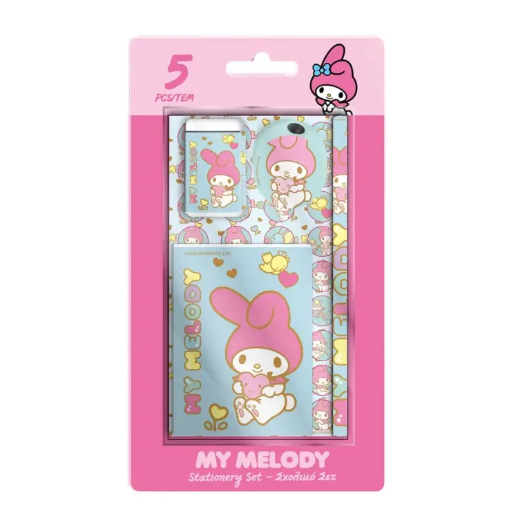 MY MELODY - Zestaw papeterii - 5 szt.