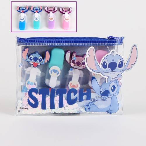 STITCH & ANGEL - Zestaw 4 mini zakreślaczy "głowa"