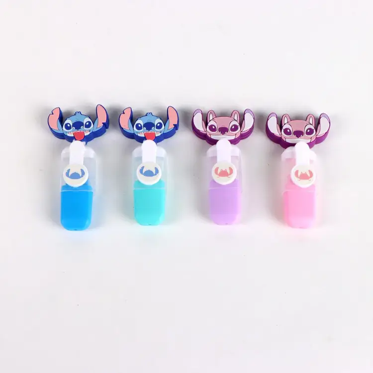 STITCH & ANGEL - Zestaw 4 mini zakreślaczy "głowa"