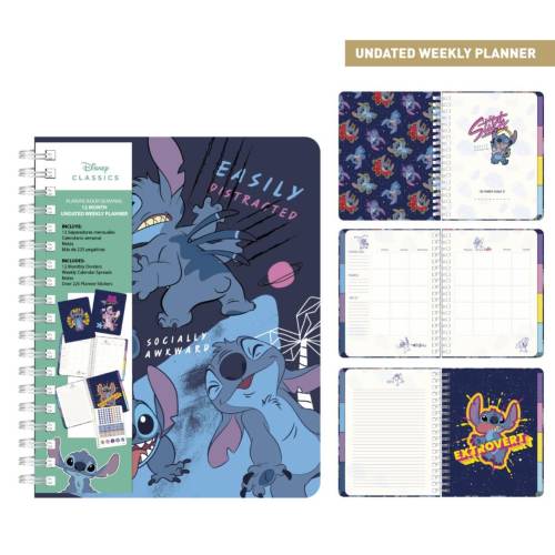 STITCH - Kalendarz tygodniowy bez daty + przekładki + naklejki