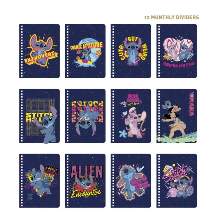 STITCH - Kalendarz tygodniowy bez daty + przekładki + naklejki