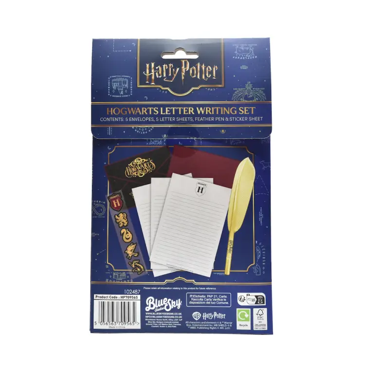 HARRY POTTER - Zestaw do pisania + pióro z piórkiem