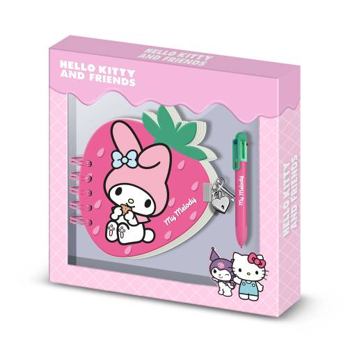 MY MELODY - Truskawka - Pudełko upominkowe - Pamiętnik + długopis