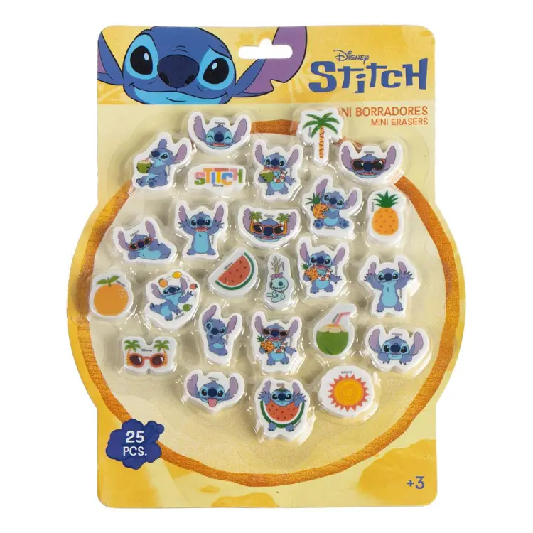 STITCH - Summer - zestaw 25 gumek do ścierania