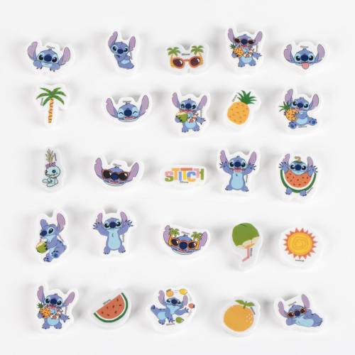 STITCH - Summer - zestaw 25 gumek do ścierania