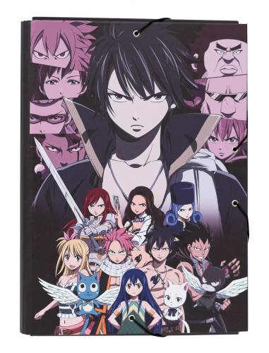 FAIRY TAIL - Segregator A4 Premium z klapkami i gumką