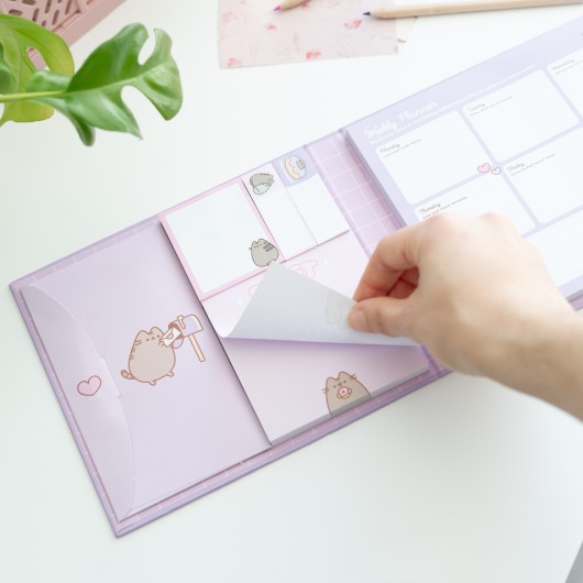 PUSHEEN - Planer tygodniowy + notes blokowy