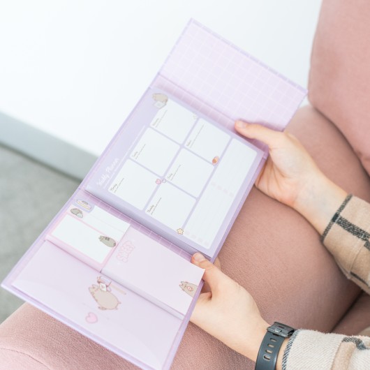 PUSHEEN - Planer tygodniowy + notes blokowy