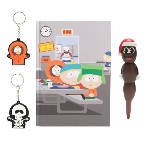 SOUTH PARK - Zestaw notatnik A5 + długopis + 2 breloki do kluczy