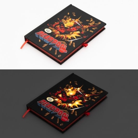 DEADPOOL - Podświetlany notatnik premium - rozmiar A5