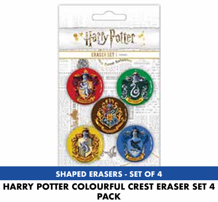 HARRY POTTER - Kolorowy grzebień - zestaw gumek do ścierania