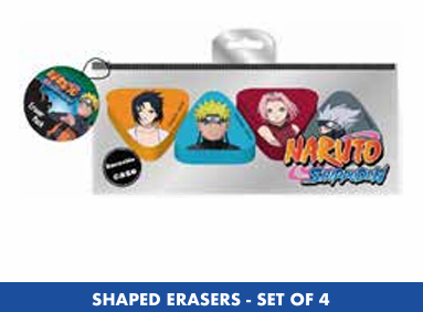 NARUTO - Zestaw gumek do ścierania