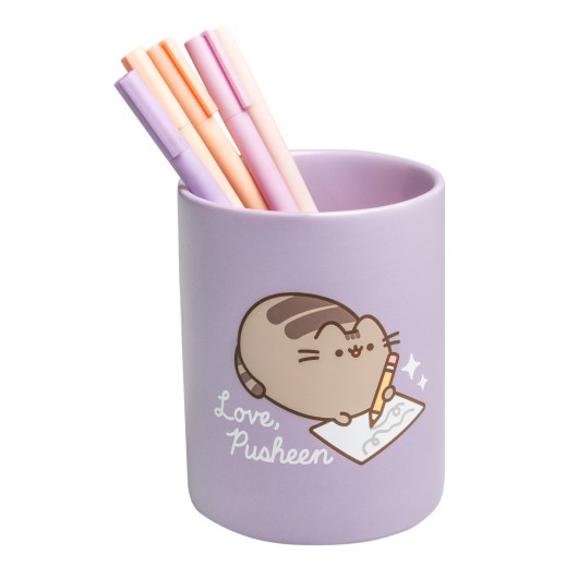 PUSHEEN - Love - Ceramiczny przybornik na długopisy