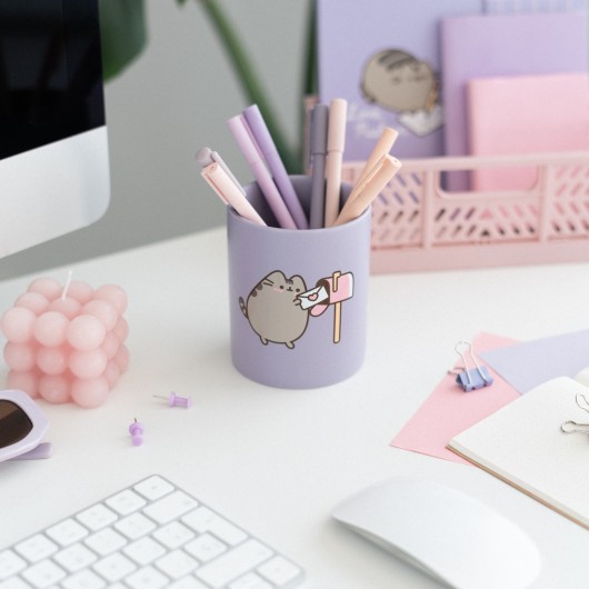 PUSHEEN - Love - Ceramiczny przybornik na długopisy