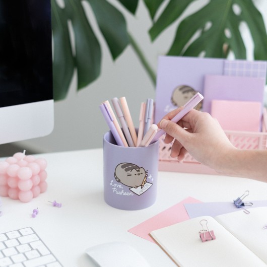 PUSHEEN - Love - Ceramiczny przybornik na długopisy