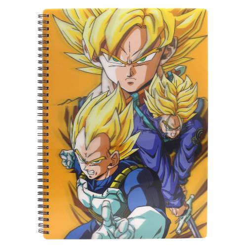 DRAGON BALL Z - Żółty - Notatnik 3D z efektem soczewkowym