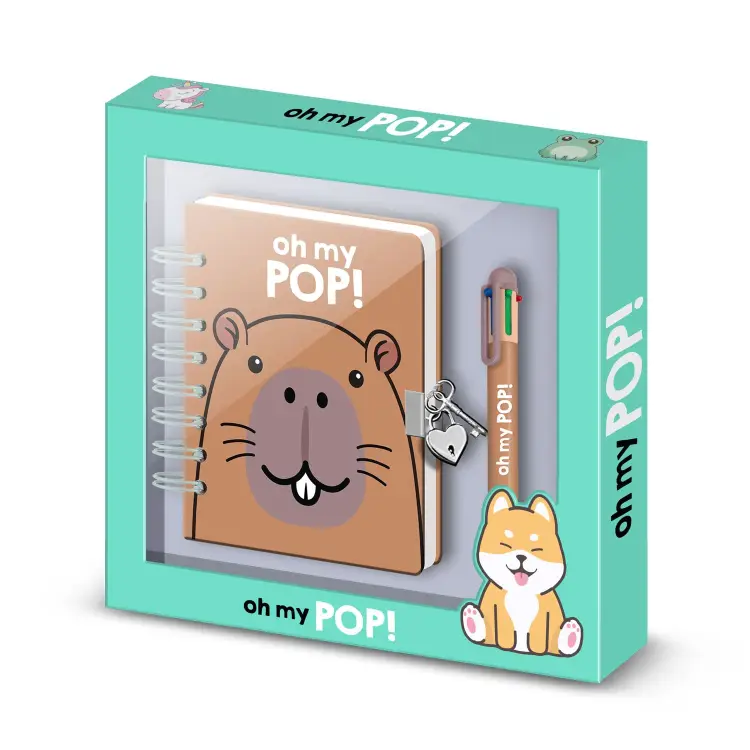 OH MY POP! - Kapibara - Pudełko upominkowe - Pamiętnik + długopis