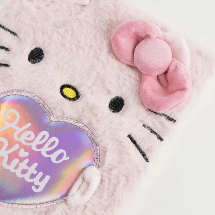 HELLO KITTY - Glitter - Notatnik futrzany Premium - Rozmiar A5