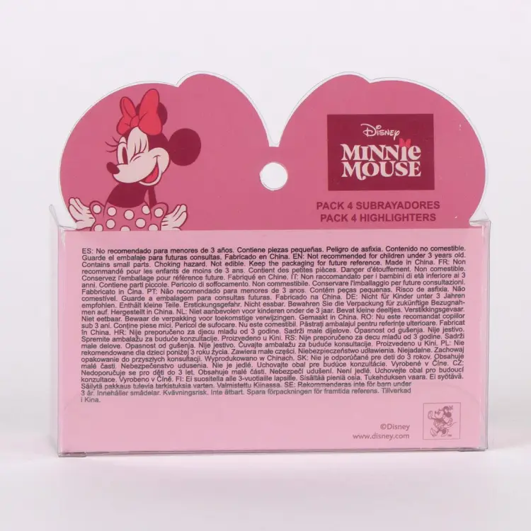 MINNIE - Zestaw 4 mini zakreślaczy "jedzenie"